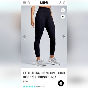 LNDR Fatal Attraction Super High Rise Leggings - Black NWT SZ Small